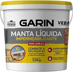 Manta Líquida Emborrachada Impermeabilizante Profissional 3,6kg (BRANCO)