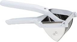 Espremedor de Batatas e Legumes Viel – Corpo em Aço Inox e Cabo de Aço com acabamento Branco Brilhante, Design Vintage e Resistente