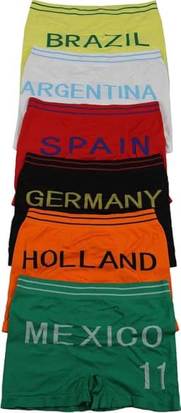 Pacote econômico com 6 cuecas boxer elásticas