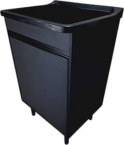 Balcão Preto Com Tanque de Lavar Roupa 34L Entregue Montado