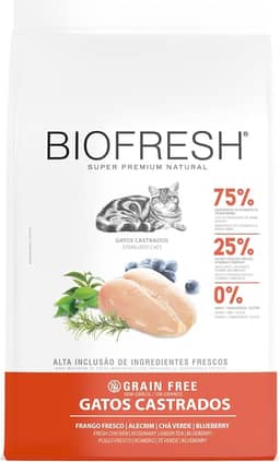 HERCOSUL Ração Biofresh Gatos Castrados Frango 7 5 Kg