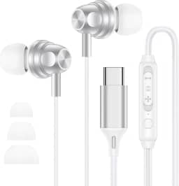 Fones de ouvido com fio para iPhone 17/Air/17 Pro/17 Pro Max/16e/16/16 Plus/16 Pro Max/15 Plus/15 Pro/15 Pro Max/15 Pro Max Fones de ouvido com fio USB C Tipo C Fone de ouvido com microfone, controle