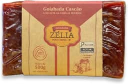 Goiabada Cascão Zélia 500g - Doce de Goiaba Artesanal Mineiro - Receita Tradicional de Ponte Nova MG - Sem Glúten - Ideal para Sobremesas, Recheios, Acompanhamento de Queijos e Cafés