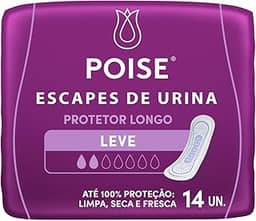 Poise® Protetor Diário para Escapes de Urina Longo Leve 14un