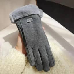 Luvas femininas espessas de inverno quentes - tela sensível ao toque para clima frio