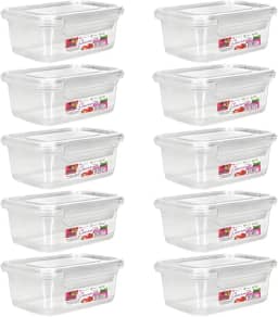 Kit 10 Potes Marmita Fitness 750ml Travas Freezer Microondas