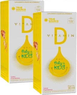Kit 2x Liquid Vitamin D For Baby & Kids 30ml Sabor Framboesa - True Source