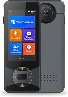 Anfier Dispositivo tradutor de idiomas 144 idiomas AI Voice Translator W10 com tela sensível ao toque de 3 polegadas Suporte de tradução instantânea bidirecional para viagens de negócios