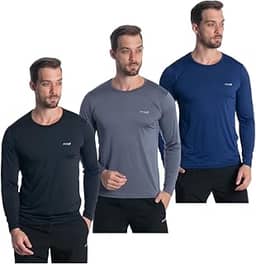 Kit 3 Camiseta Camisa Térmica Masculina Proteção Solar Uv 50+ Manga Longa Dry Fit