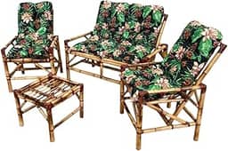 cadeiras de bambu conjunto completo sofá móveis poltonas