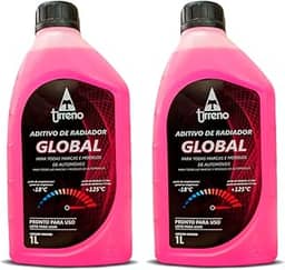 Kit 2 Litros Aditivo Radiador Global Rosa Pronto Para Uso Original Tirreno