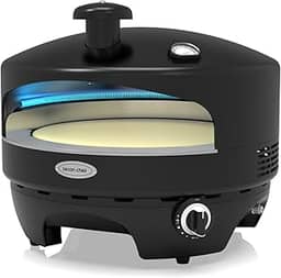Lecon Chef Forno de pizza de 40,6 cm para uso ao ar livre – Forno de pizza movido a propano com pedra cordierite, termômetro embutido, alimentado a gás para quintal e acampamento
