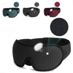 Máscara de Dormir 3D Tapa Olhos 100% Bloqueadora Luminosidade com alça ajustável Mascara de Sono (Preto)