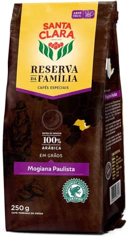 Café Torrado em Grãos Santa Clara Reserva da Familia Mogiana Paulista 250g