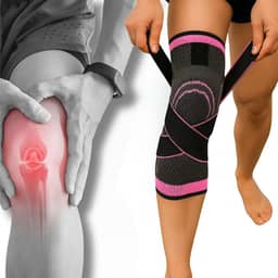 Joelheira Protetora Esportiva Faixa De Compressão Ajustável Ortopedica Para Dores Ideal Para Esportes de velocidade Ginastica Volei Basquete Futbebol (1, ROSA)