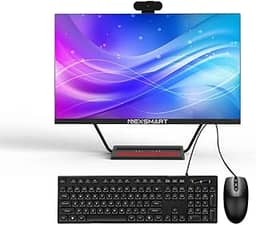 PC All-in-One PC Desktop PC All-in-One 60.5 cm All-in-One PC com Core i7 16GB RAM 512GB SSD, Webcam ajustável de 360°, painel de carregamento, PC tudo-em-um compatível com Wi-Fi de banda dupla