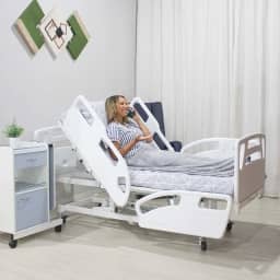 Cama Hospitalar Elétrica 5 Movimentos Com Ajuste de Altura Motorizada Com Colchão D33 Para Idosos Luxo Segurança e Conforto
