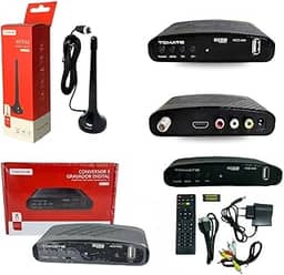 Conversor e Gravador Digital Tomate MCD-666 – Full HD 1080p, HDMI, Antena Externa Inclusa, Controle Remoto, Preto