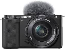 Câmera Fotográfica S.ony ZV-E10 e Lente 16-50mm Preto