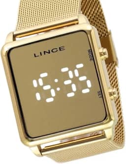 Relógio Lince Feminino Ref: Mdg4619l Bxkx Digital LED Dourado