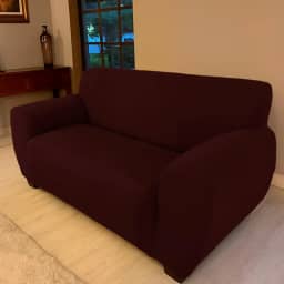 Capa Para Sofá Malha Gel Arte Cazza Vinho 3 Lugares