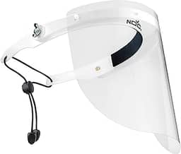 NoCry Protetor de rosto de segurança para homens e mulheres; leve e durável, com uma faixa de cabeça ajustável, esta máscara de segurança de proteção vem com 2 viseiras de PC reutilizáveis