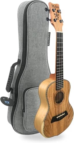 Kit Ukulele Concert Acústico 23k Mahina Hoku Profissional com Bag de Luxo Acolchoada