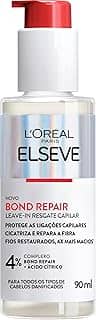 L'Oréal Paris Elseve Bond Repair Leave-In Finalizador Resgate Capilar com Ácido Cítrico e Glicina, Proteção Térmica 230°C, Controla Frizz e Reconstrói Ligações, 90ml