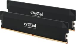Crucial Kit Pro DDR5 RAM 64GB (2x32GB) 6000MHz CL40, Overclocking Desktop Gaming Memory, Intel XMP 3.0 e AMD Expo - Preto CP2K32G60C40U5B