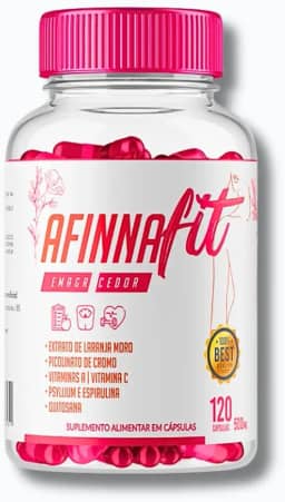 AfinnaFit Premium - Psyllium, Morosil Laranja Moro, Picolinato de Cromo, Spirulina, Quitosana e Vitaminas A & C - 120 Cápsulas 500mg