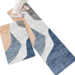 Kit 2 Tapetes de Cozinha Antiderrapante e Absorvente | Conjunto para Pia e Fogão | Tapete Passadeira de Piso | Tapete Lavável para Cozinha - LAUZANE SHOP