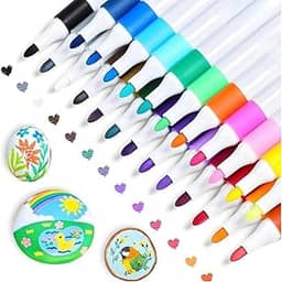 Canetinhas De Pintura De Tinta Acrílica 24 cores, Caneta Acrilica Para Madeira, Vidro, Cerâmicas, Artesanato, Tecido, Plástico, Marcador Acrilico para Pintura, Acrylic Markers