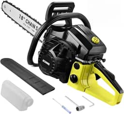 Motosserra A Gasolina 2T 52CC 2000W Profissional Serra Moto Elétrica de 18" Freio de Segurança Bomba de Óleo Automática Sistema Antivibratório com 560ml Reservatório