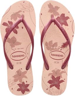 Chinelo Havaianas Slim Organic Preto Rosa