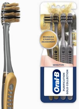 Oral-B Escova de Dente Sensitive Purification Gold Collection Extra Macia 4 Unidades