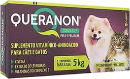 Suplemento Vitamínico Queranon para cães raças pequenas, AVERT, 30 comprimidos