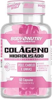 Colageno Hidrolisado Premium 60 Cápsulas Pele Cabelos Unhas Proteina Protein Vitamina C Ácido Ascórbico Vitamin E Tocoferol Betacaroteno Collagen Matéria Prima Importada Original - Body Nutry