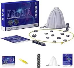 Kit 20 Peças Jogo De Xadrez Magnético Mesa Dama Infantil