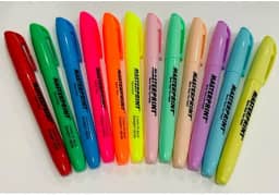 Kit 12 Marca Texto (6 Neon + 6 pastel) Masterprint