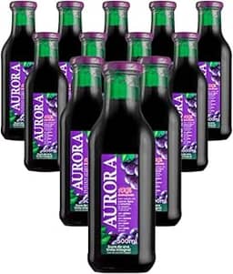 Suco de Uva Integral 100% Suco Garrafa 500ml Kit c/12 Vinícola Aurora
