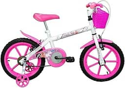 TK3 Track Bicicleta Infantil Aro 16 Pinky WR Branco e Rosa