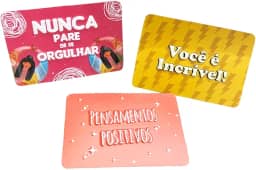 Trio Ímã Geladeira 3D Frases Motivadoras Recado Decoração Cozinha