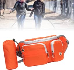 Saco de Treinamento para Cães Multifuncional Com Orifício para Fone de Ouvido Com Garrafa de água para Compras Esportivas (Laranja)