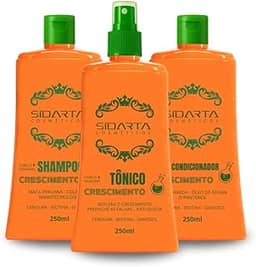 Kit Crescimento capilar explosivo Sidarta - Tônico + Shampoo + Condicionador