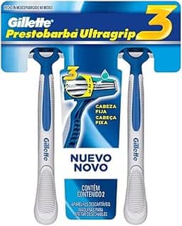 Aparelho de Barbear Descartável Gillette Prestobarba UltraGrip3 - 2 Unidades