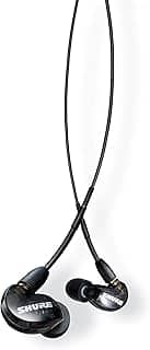 Shure SE215 PRO Fones de ouvido com fio - Fones de ouvido profissionais com isolamento de som, som nítido e graves profundos, microdriver dinâmico único, ajuste seguro no monitor auricular, estojo de