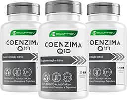 3Un Coenzima Q10 Ubiquinol 100% Puro 500mg Maxima Absorção 360Cáps Ecomev