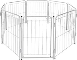 Cercadinho para Cachorros e Gatos PETYC Cercado Modular para Pets com 8 Peças, Portátil e Resistente