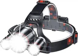 Lanterna De Cabeça Led Recarregável USB À Prova D'Água Bateria 20h Duração 4 Modos de Iluminação Ajustável Para Uso Trilha Acampamento Pesca Corrida Ciclismo Premium [VALUANCE]