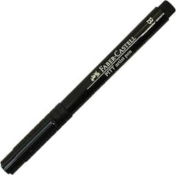 Faber-Castell Caneta artística e gráfica Pitt Artist Brush India Ink Pen, preta, caneta de ponta única, para arte, artesanato, desenho, esboço, casa, escola, universidade, colorir